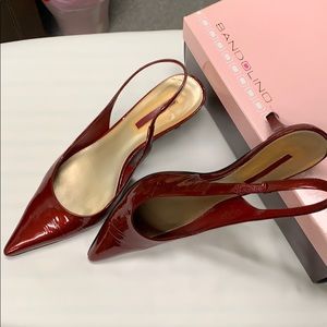 Gorgeous Bandolino Ruby Red Sling Backs - Size 10